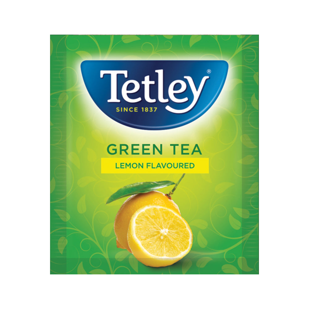 Tetley Lemon-flavoured Green tea Envelope & tag 60's