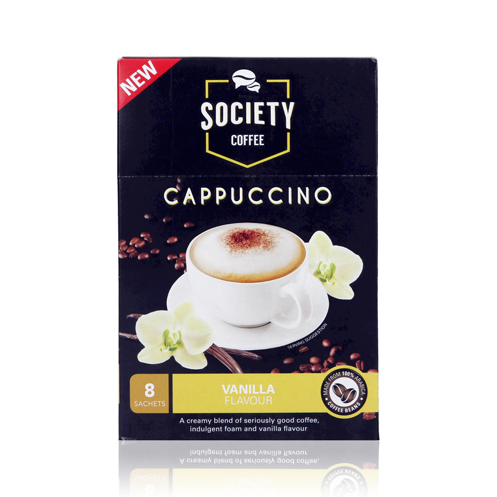 Society Cappucino - Vanilla - Case of 10 Packs