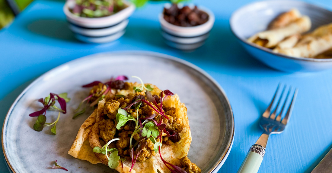 Savour crêpes with a Laager Rooibos Bobotie filling