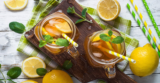 Iced Green Tea with Mint and Honey