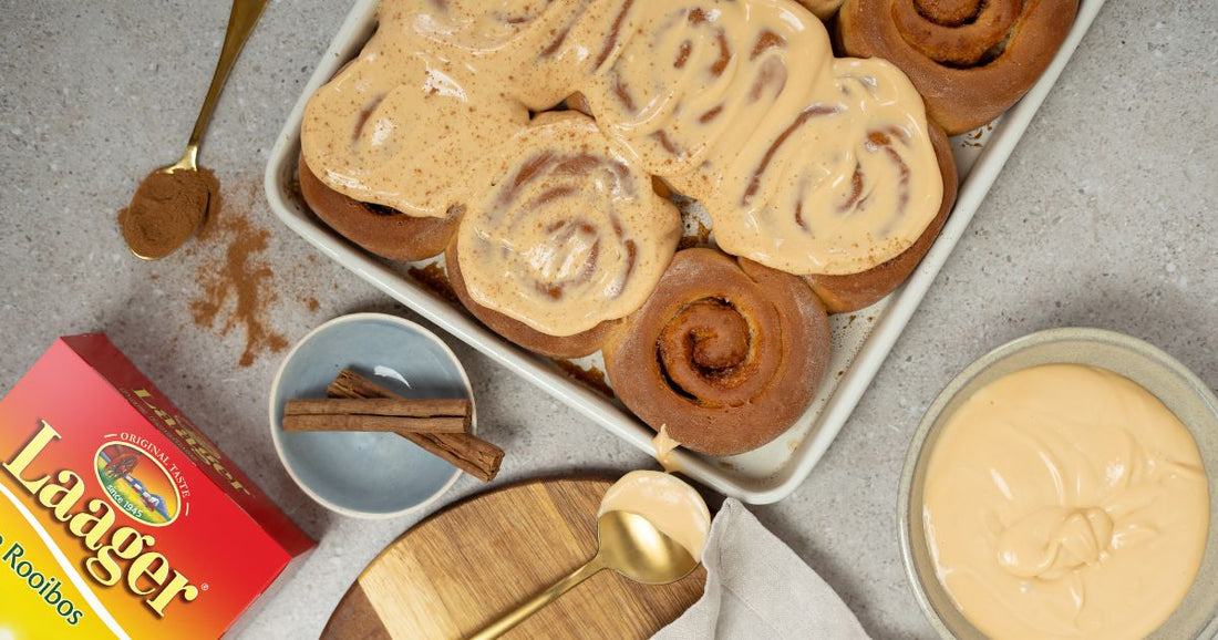 Cinnamon Rolls with Laager Rooibos Icing