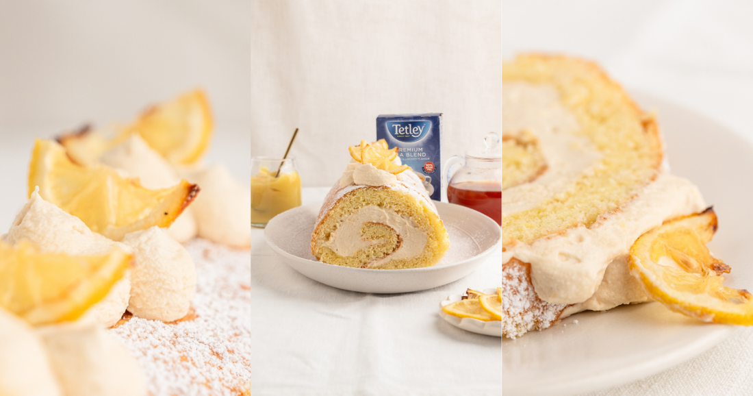 Lemon and Black Tea Swiss Roll