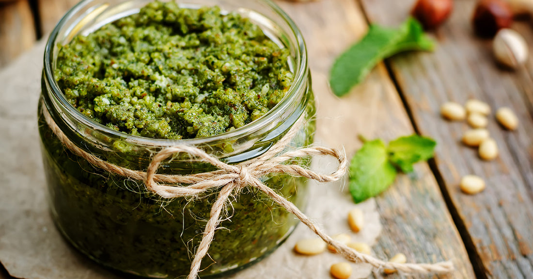 Green Tea and Mint Pesto