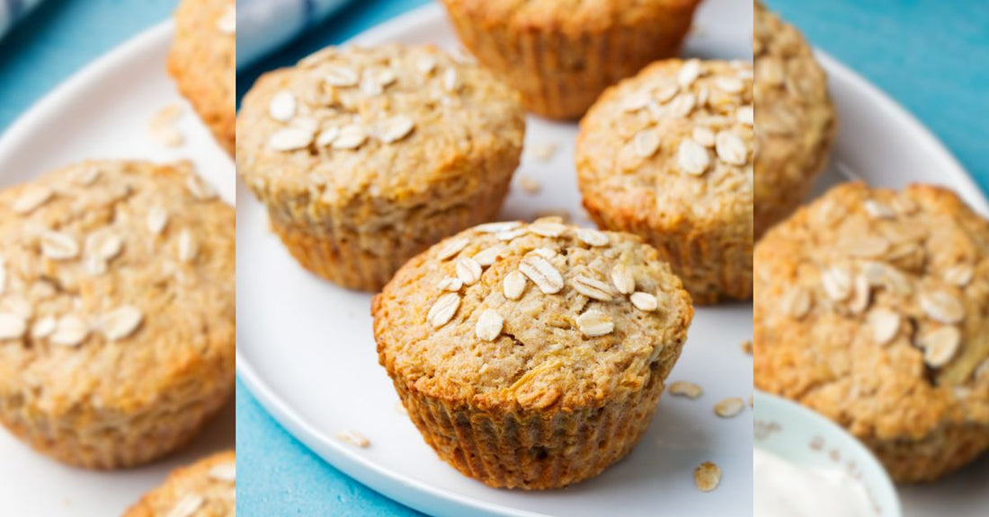 High Protein Rooibos Apple Oat Muffins
