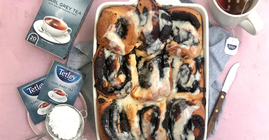 Tetley Earl Grey infused cinnamon buns