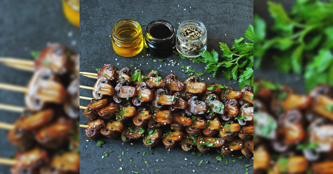 SPICED MUSHROOM SKEWERS