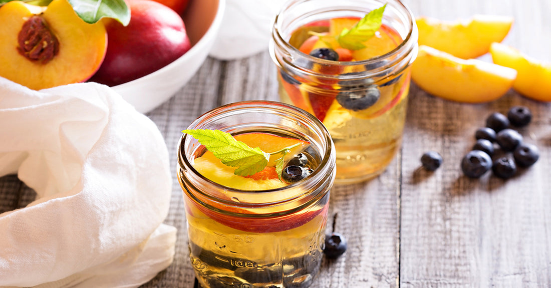 Peach-berry iced tea