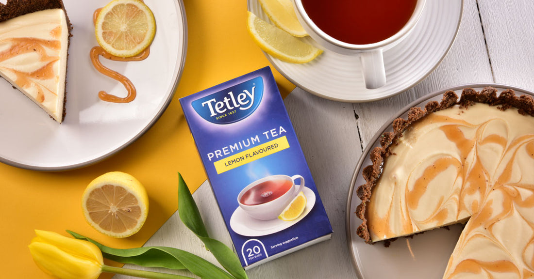 Tetley Lemon Black Ripple Cheesecake