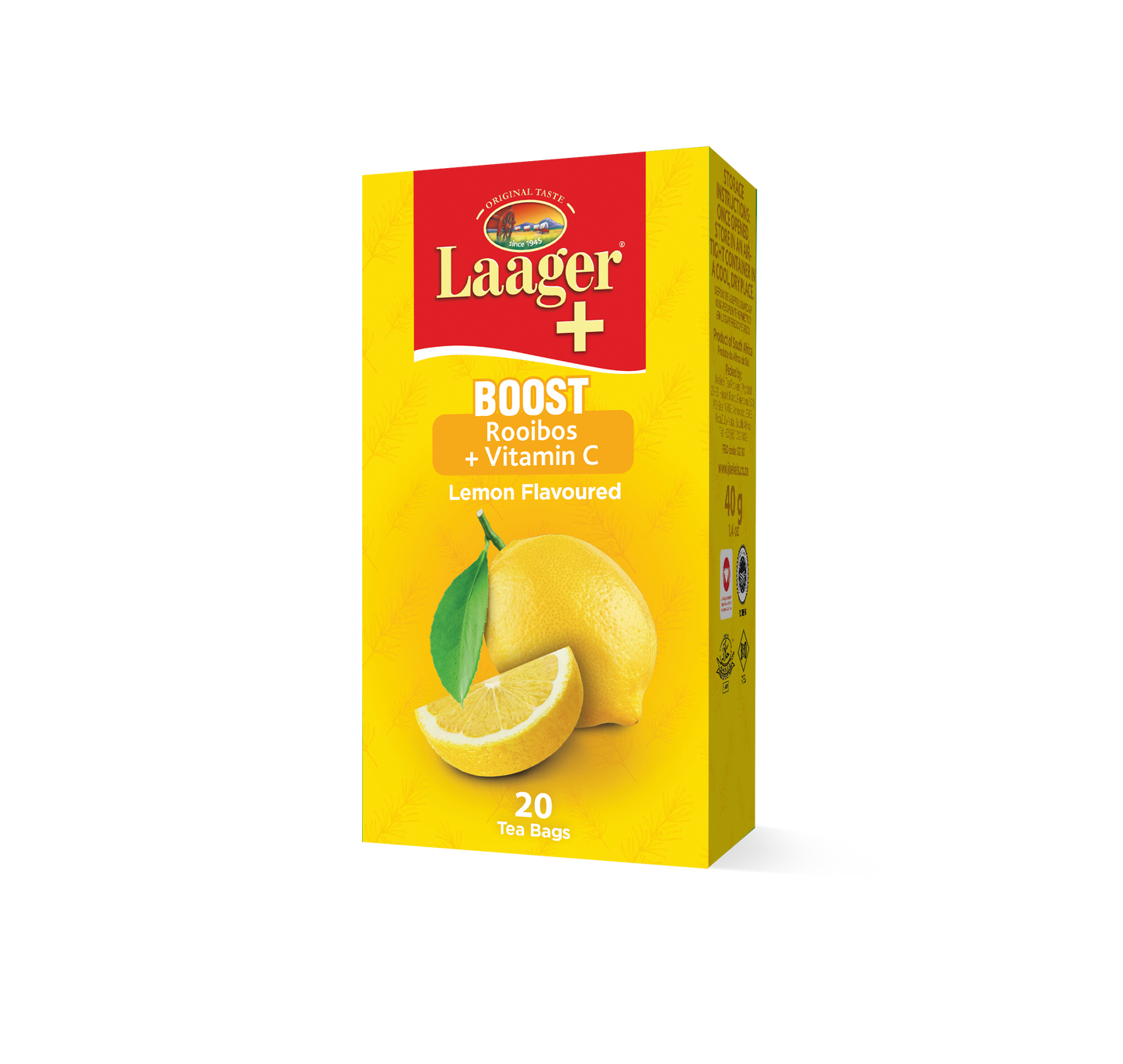Laager+ BOOST: Lemon flavoured Rooibos with Vitamin C 20s