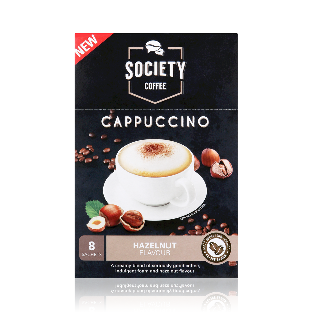 Society Cappucino - Hazelnut - Case of 10 Packs