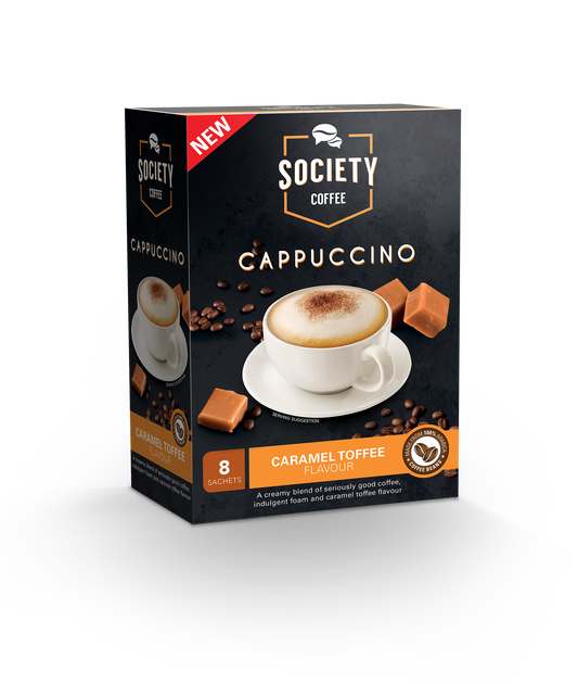 Society Cappucino - Caramel Toffee - Case of 10 Packs