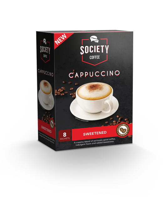 Society Cappucino - Sweetened - Case of 10 Packs