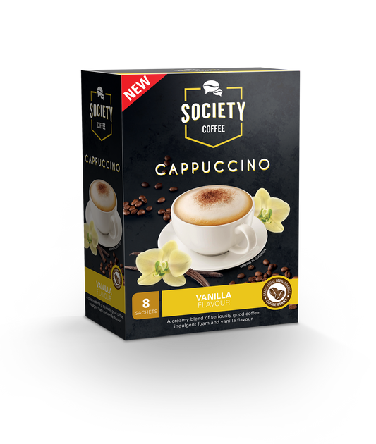 Society Cappucino - Vanilla - Case of 10 Packs